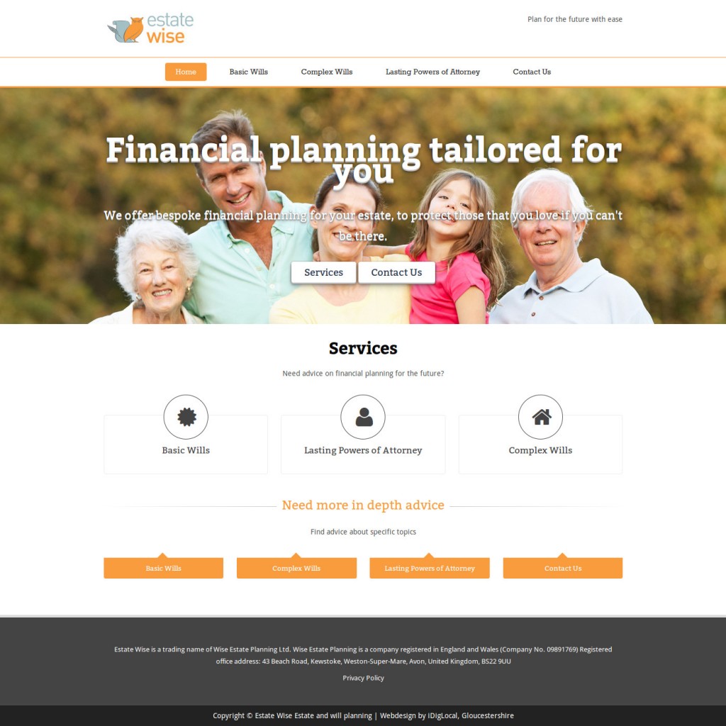 Brochure website for Stroud Financial services company
