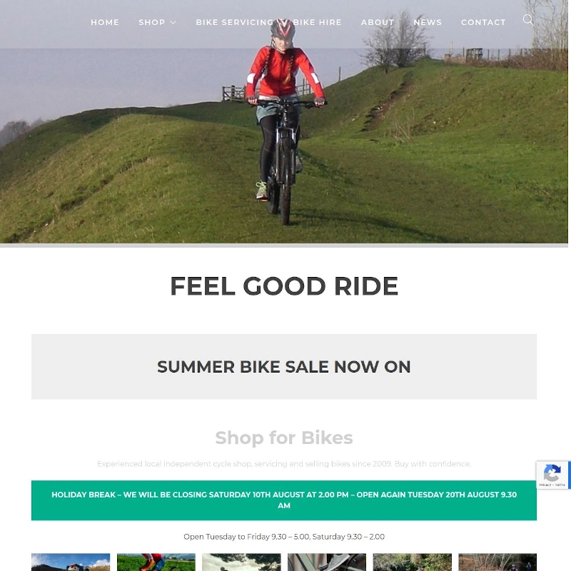 A Pseudo-shop created for a local Bike shop to show off their products and services
