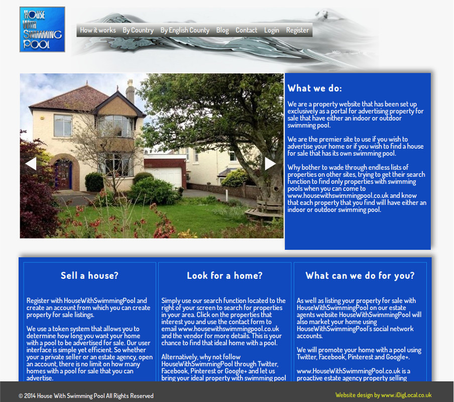 Estate agents website with XML property feed and membership
