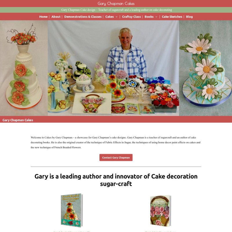 Simple wordpress blog and brochure website for Stroud based cake designer