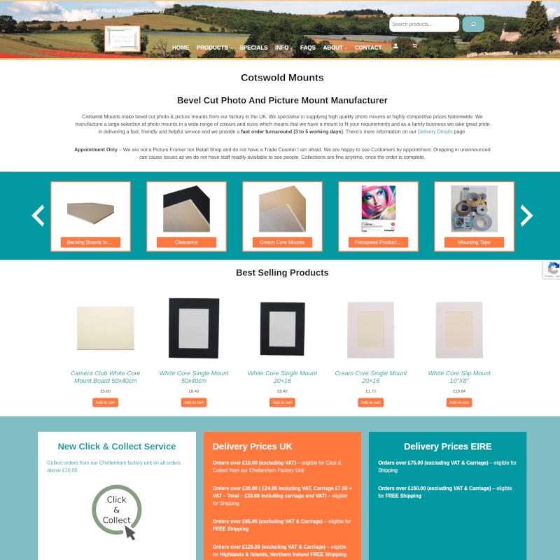 An Woocommerce e-commerce website migrated from opencart for a retail company based in Cirencester