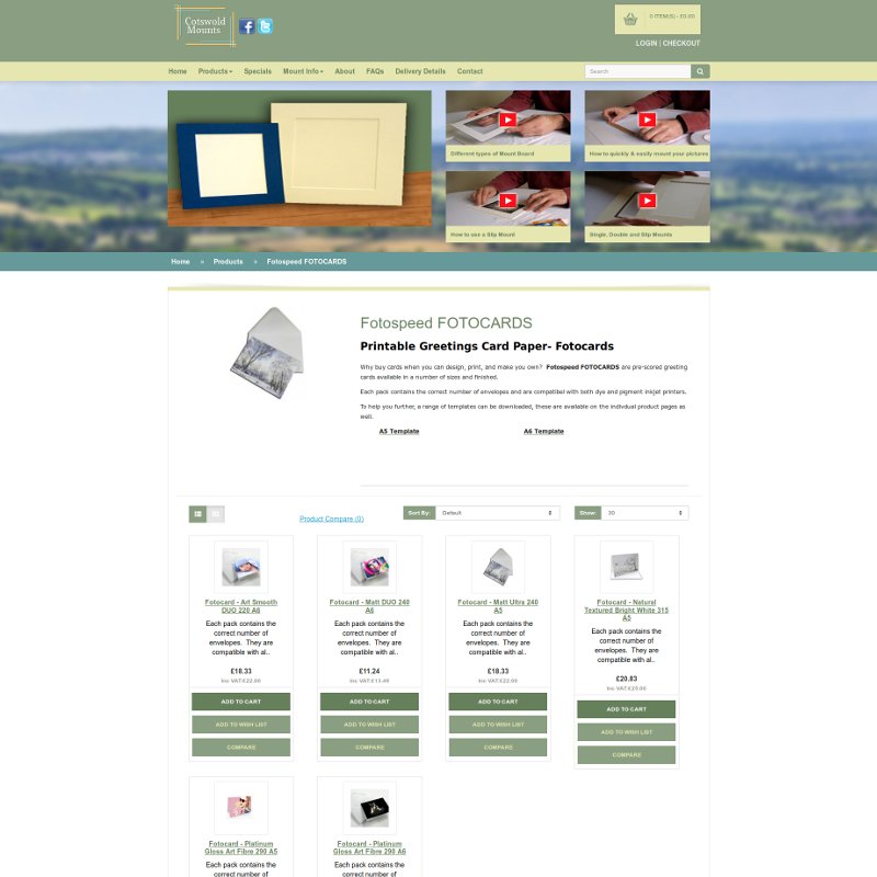 An e-commerce website in Opencart for a retail company based in Cirencester