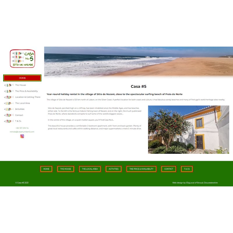 Simple WordPress Web design for a rental holiday cottage in portugal