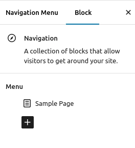 Navigation block editing in a WordPress FSE theme