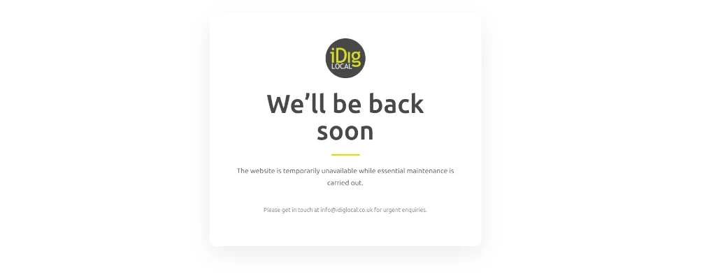 Wordpress Maintenance Mode plugin maintenance page screen shot